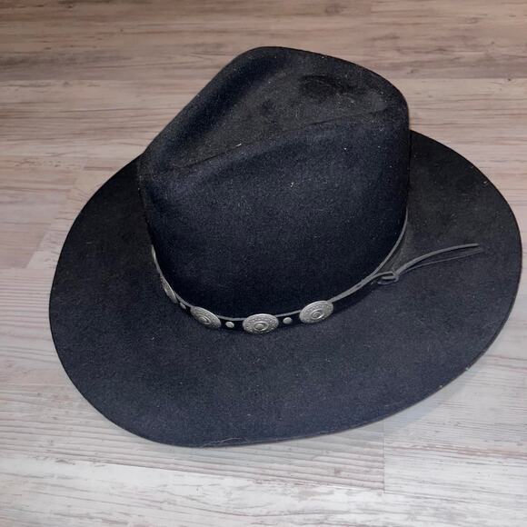 Stetson Black Cowboy Hat Western Size 7 - Picture 1 of 2